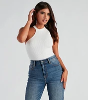 Elevated Basic Sweater Knit Bodysuit