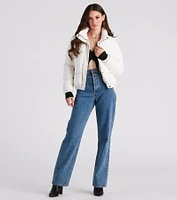 Twice The Love Rib Knit Crop Top