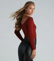 Basic Must-Have Ribbed Knit Bodysuit