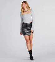 Chic For The Season Cable Knit Bolero