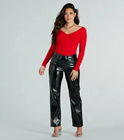 Basic Must-Have Ribbed Knit Bodysuit
