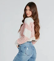 A Toast To Cute Chenille Striped Sweater