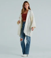 Coziest Cutie Oversized Cable Knit Cardigan