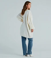 Coziest Cutie Oversized Cable Knit Cardigan