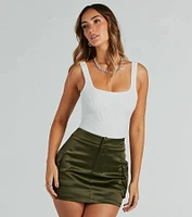 Turn Up The Flirt Sleeveless Sweater Bodysuit