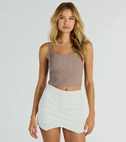 Essential Update Basic Sleeveless Crop Tank Top