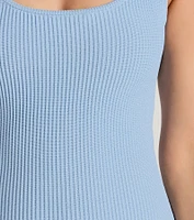Main Style Ribbed Knit Tank Mini Dress