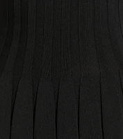 Radiant Cutie Halter Rib Knit Skater Mini Dress