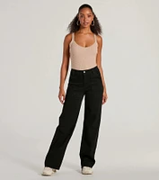 Up A Notch Sleeveless V-Neck Knit Bodysuit