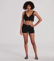 Sunset Serenity V-Neck Crochet Crop Top