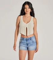 Dreamy Western Vibes Sleeveless Crochet Vest