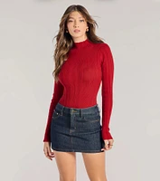 Winter Slay Turtleneck Long Sleeve Bodysuit