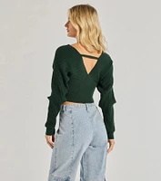 Feeling Cozy Ribbed Knit Long Sleeve Top