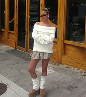 Cozy Factor Ribbed Knit Off-The-Shoulder Sweater