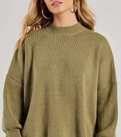 Cozy Style Ribbed Knit Oversized Sweater