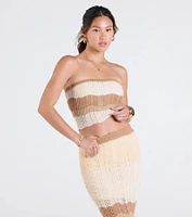 Trendy Match Chevron Knit Tube Top