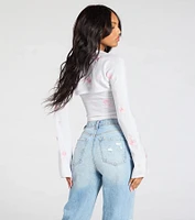 Easy Charm Floral Crop Tube Top