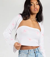 Easy Charm Floral Crop Tube Top