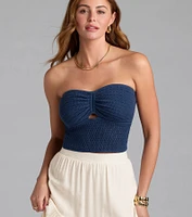 Summer Ready Strapless Knit Tube Top