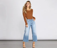 Lace Up Cross Back Sweater
