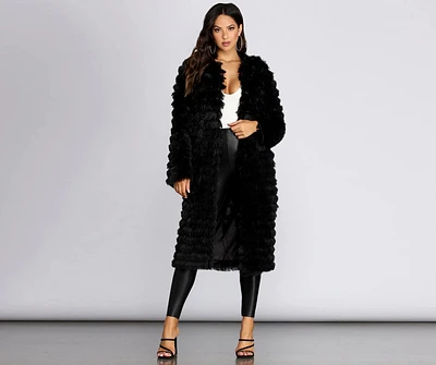 Long Line Fringe Coat