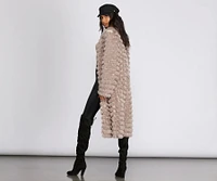 Long Line Fringe Coat