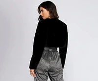 Faux Fur Crop Jacket