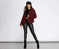 Stylish Shaggy Faux Fur Jacket