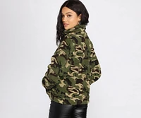 Now You See Me Faux Fur Camo Jacket