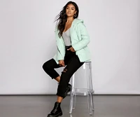 Lightweight Nylon Hooded Puffer Jacket