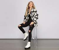 Cozy Plaid Sherpa Lined Shacket
