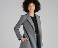 New York Faux Wool Trench Coat