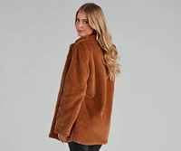 Layered Luxe Faux Fur Coat