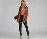 Layered Luxe Faux Fur Coat
