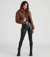 Slay The Chill Quilt Puffer Jacket