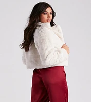 A Fabulous Vibe Faux Fur Crop Jacket