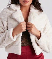 A Fabulous Vibe Faux Fur Crop Jacket