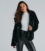 So Fur It Faux Collared Jacket