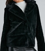 So Fur It Faux Collared Jacket