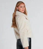 So Fur It Faux Collared Jacket