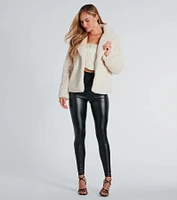 So Fur It Faux Collared Jacket