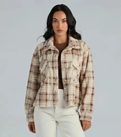 Cozy Days Faux Fur Plaid Shacket
