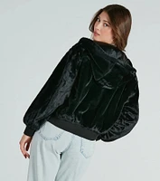 Like No Other Reversible Satin Bomber Jacket