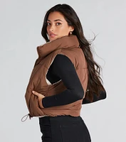 Mood Reversed Crop Puffer Vest