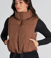 Mood Reversed Crop Puffer Vest