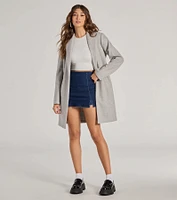 Perfect Chic Faux Wool Trench Coat