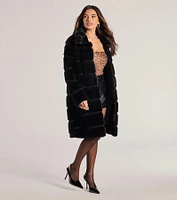 Timeless Glam Faux Fur Trench Coat
