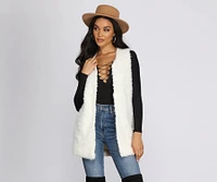 Pretty And Posh Faux Fur Vest