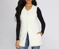 Pretty And Posh Faux Fur Vest