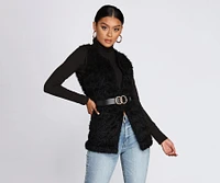 Pretty And Posh Faux Fur Vest